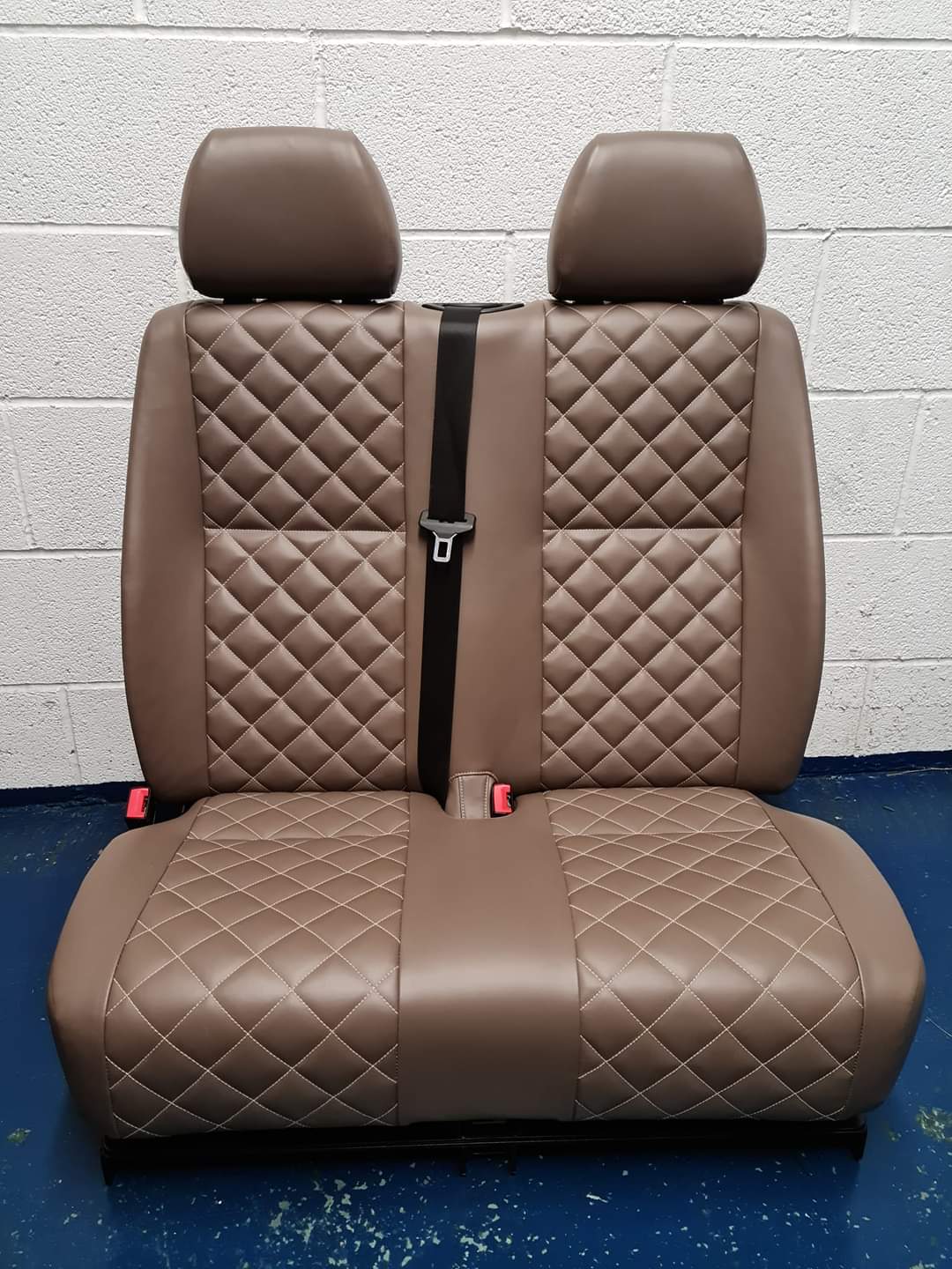 Double custom diamond quilted camper seats auto upholstery