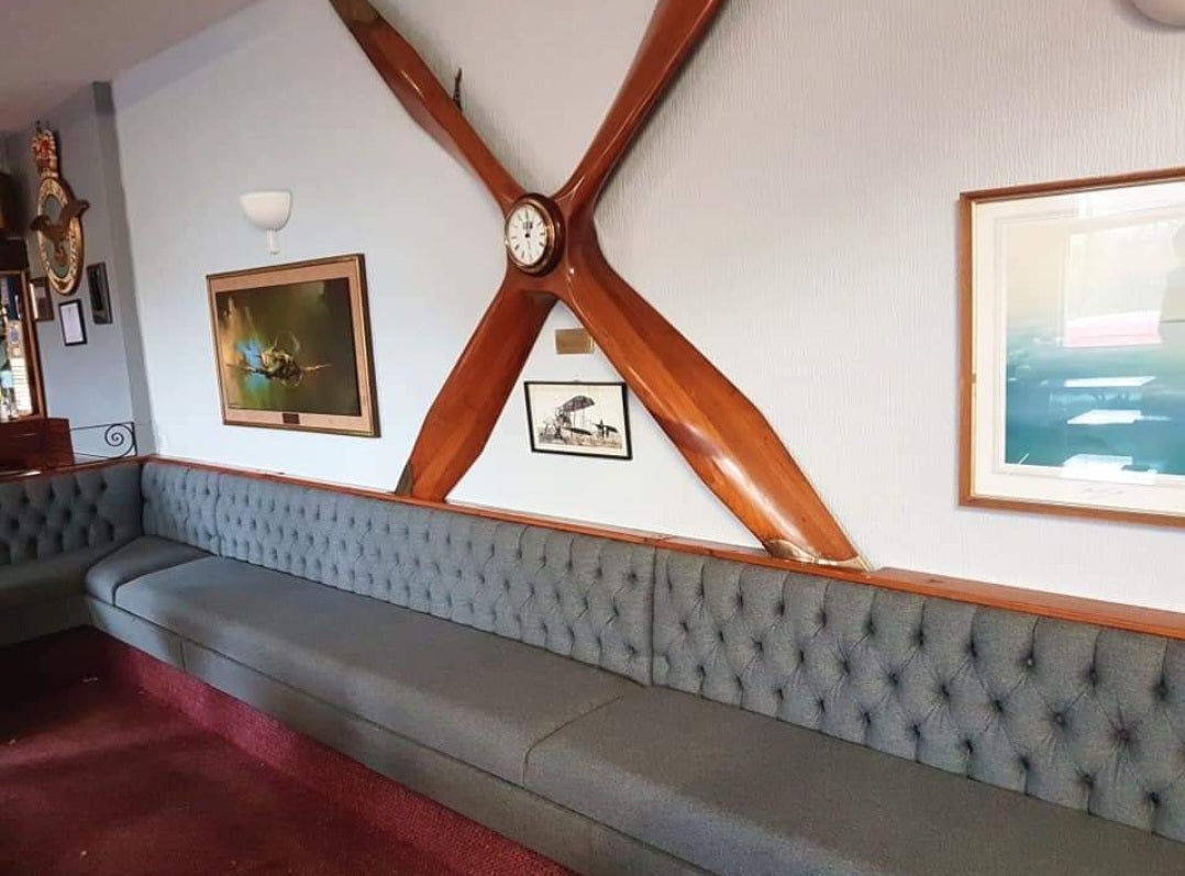 Pub refurbishment commercial upholstery tufted bench seating