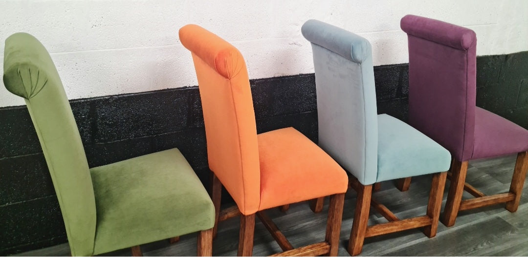 Rainbow set of dining chairs